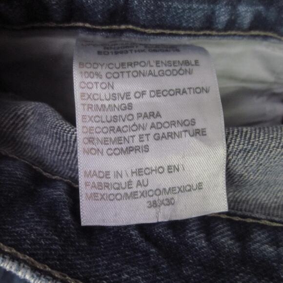 Carpenter Jeans Mens 38x30 Blue Denim Utility Workwear Hammer Loop Distressed - Picture 6 of 6